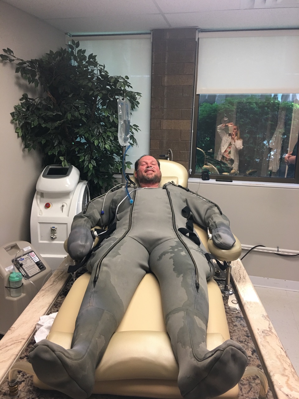 Brett in the Hyperthermia Suit at the FAR Clinic